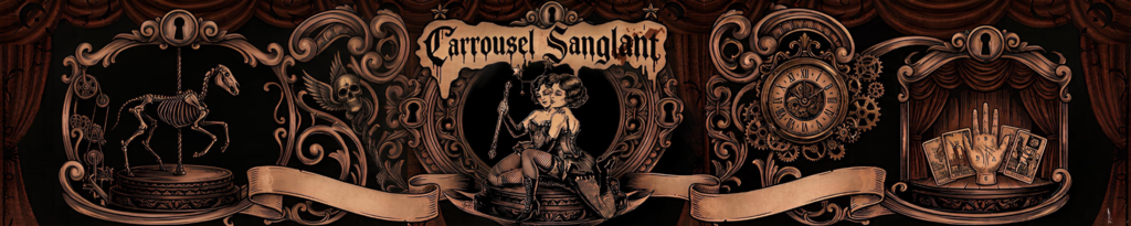 Bandeau Carrousel sanglant spectacle immersif horreur